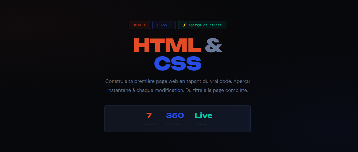 HTML / CSS Interactif