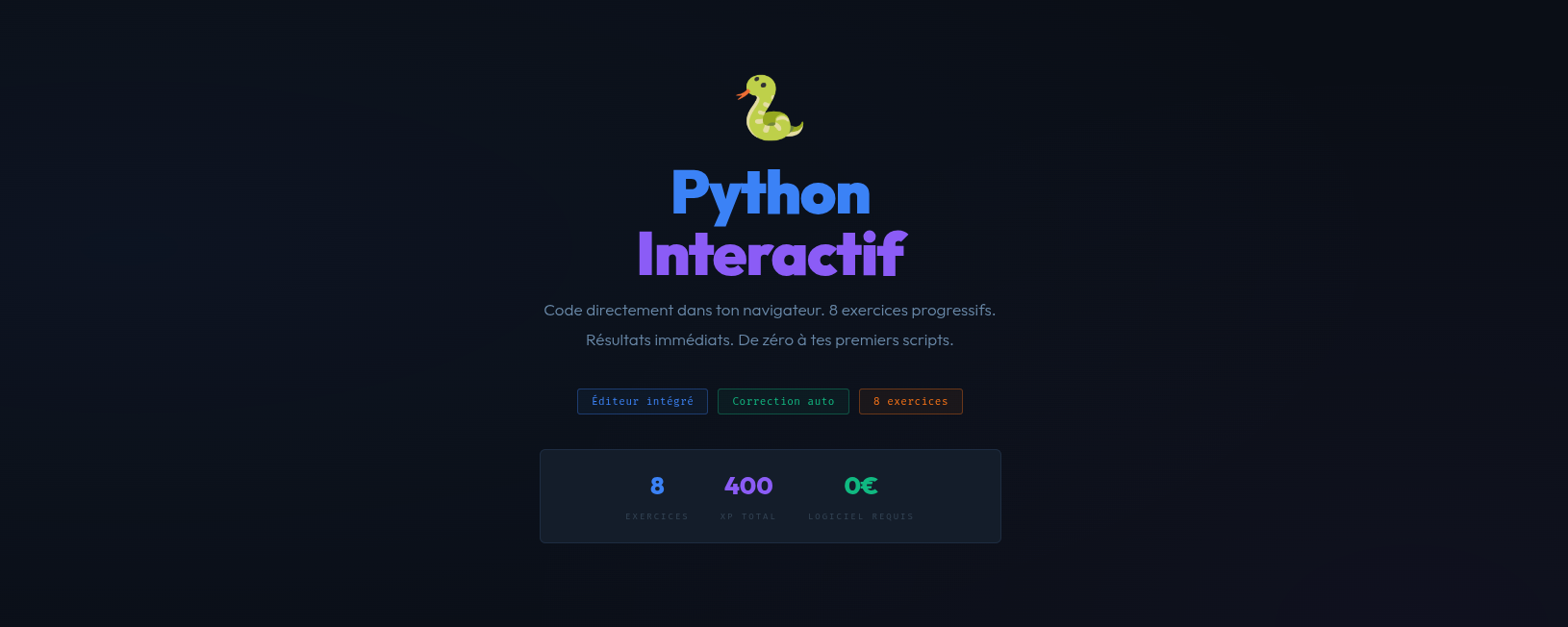 Formation python interactive