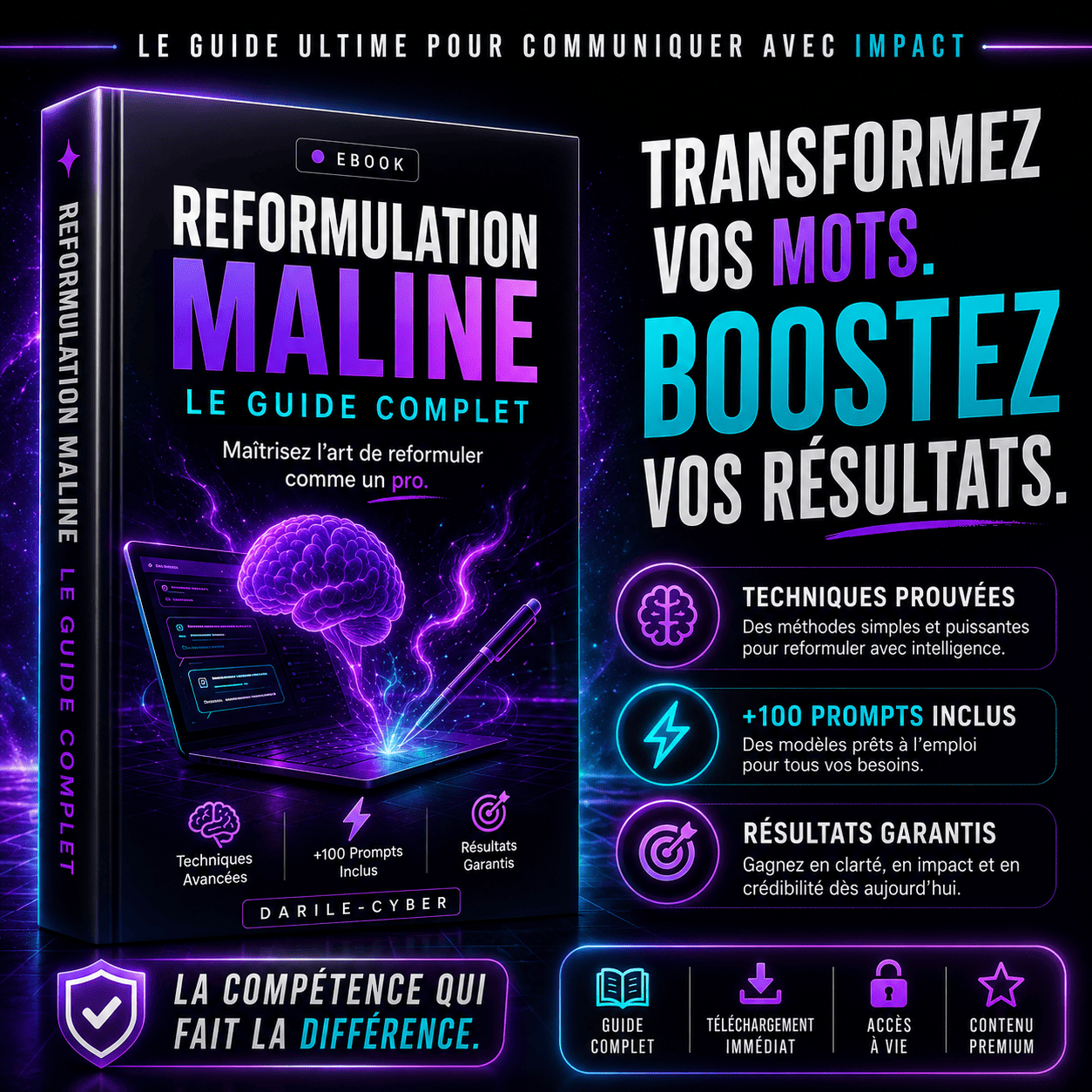 Reformulation Maline Pro 🔓 — Le Guide Complet (100+ Prompts)